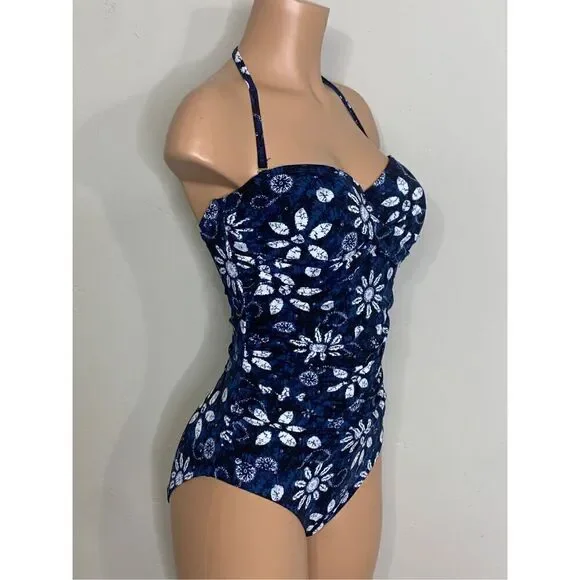 New. Bleu Rod Beattie blue strapless swimsuit. Normally $129. Size 8